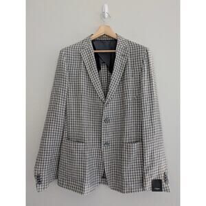NWT Men's Zegna Linen Shirt Jacket Sport Coat Two Button IT 52 US 42 Modern Fit